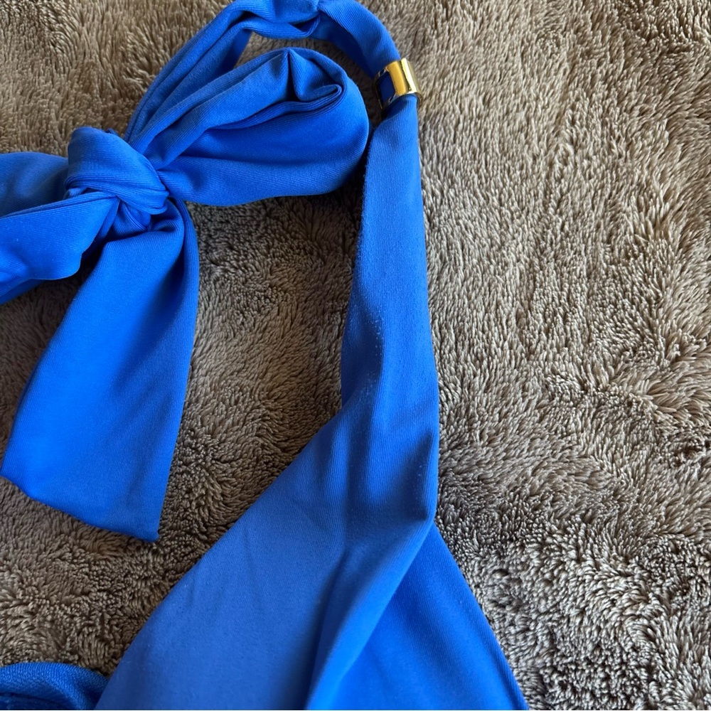Lauren Ralph Lauren Blue Halter Bikini Set – Size 12 - Picture 5 of 7